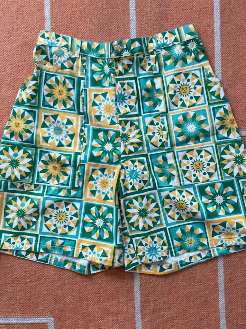 NWOT Big Bud Press Longline Work Shorts Spring Quilt